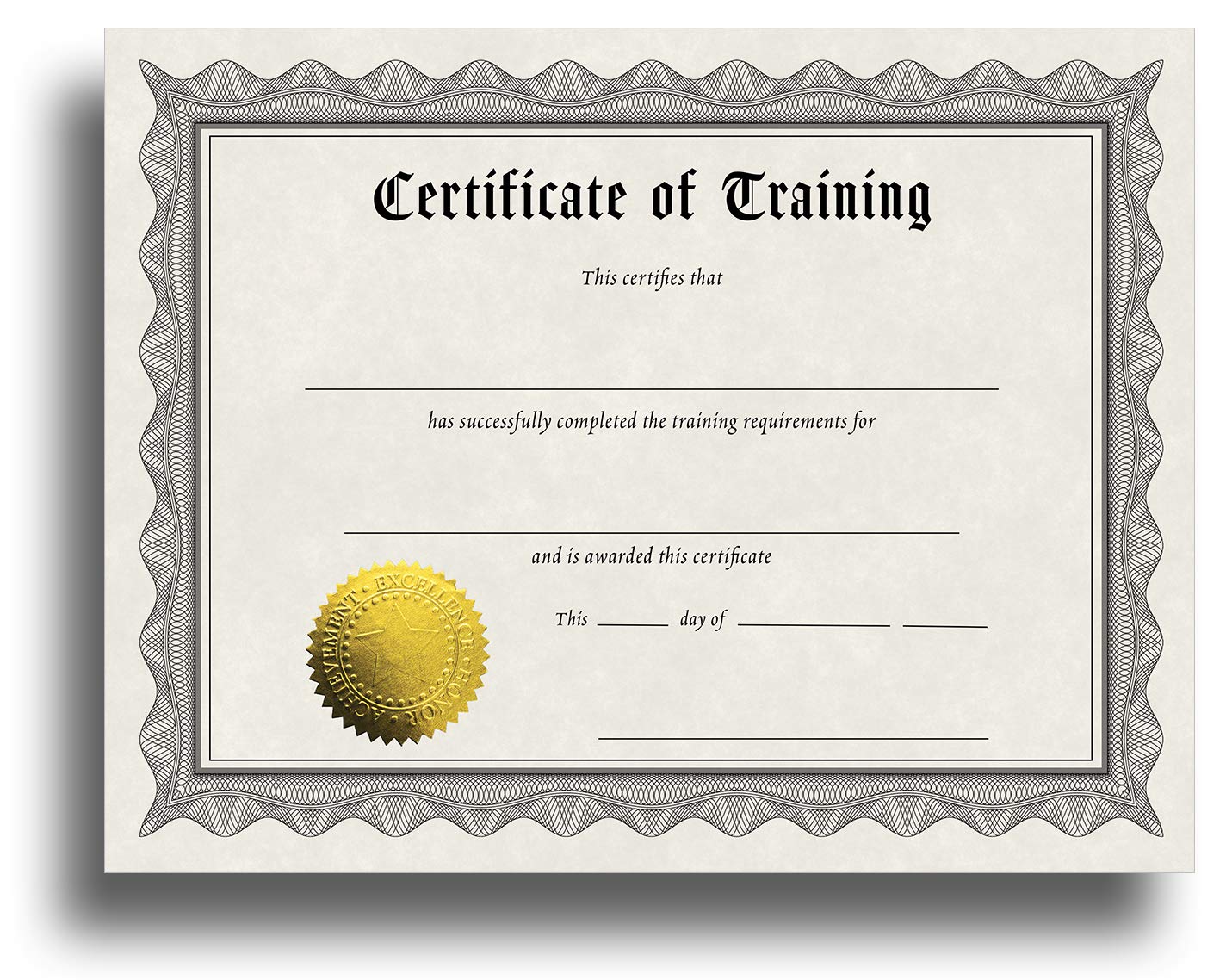 Blank Home Inspector Pre-license Training Certificate